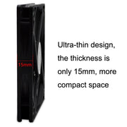 FANNER Ice Soul F10015 Desktop Computer Radiator PWM Intelligent Speed Regulation Ultra-thin Chassis Fan(Black)