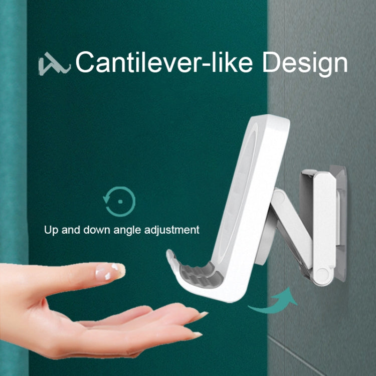 B86 Multifunctional Rotatable Punch-free Wall Mobile Phone Holder(White)