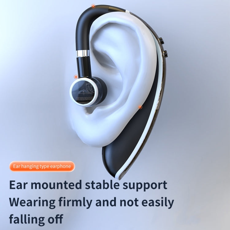 GL20 Digital Single-ear Rotating Universal Bluetooth Earphone(Black White)