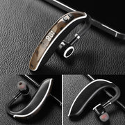 GL20 Digital Single-ear Rotating Universal Bluetooth Earphone(Black White)