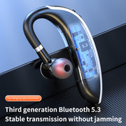 GL20 Digital Single-ear Rotating Universal Bluetooth Earphone(Black White)