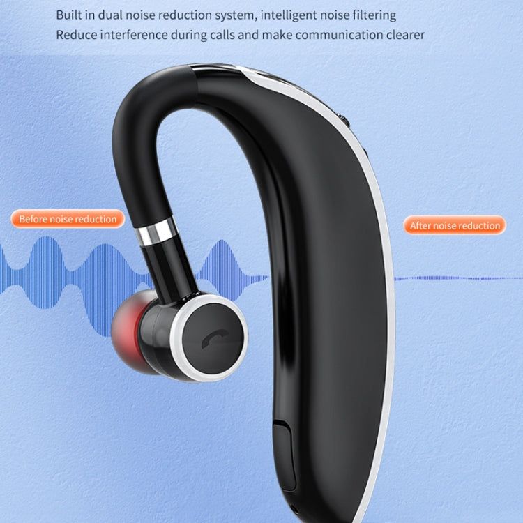 GL20 Digital Single-ear Rotating Universal Bluetooth Earphone(Black White)