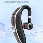 GL20 Digital Single-ear Rotating Universal Bluetooth Earphone(Black White)
