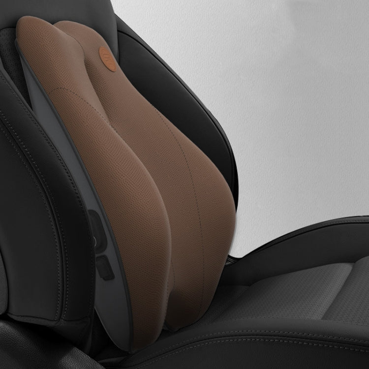 SR-21 Car Lumbar Cushion Headrest Seat Memory Foam Accessories, Style: Massage Lumbar Support (Brown)