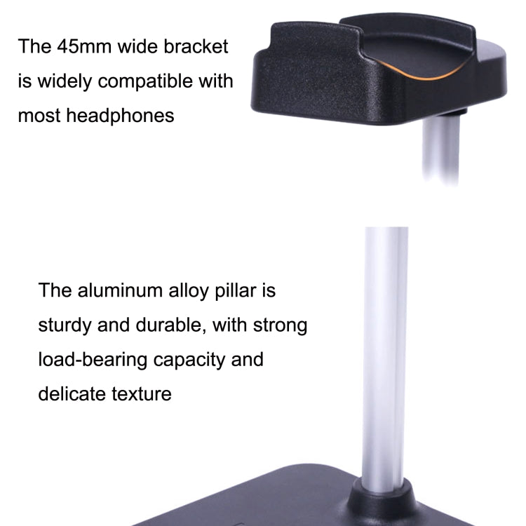 For AirPods Max Hifylux AP-HF5 Headphone Stand Mobile Phone Holder Storage Box(Black)