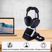 For AirPods Max Hifylux AP-HF5 Headphone Stand Mobile Phone Holder Storage Box(Black)