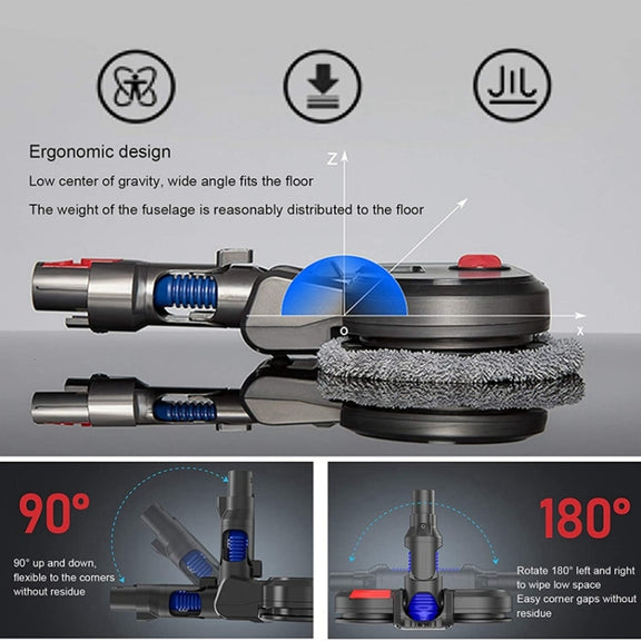 For Dyson V15  Vacuum Cleaner Electric Mopping Head Integrated Water Tank With 6pcs Rag