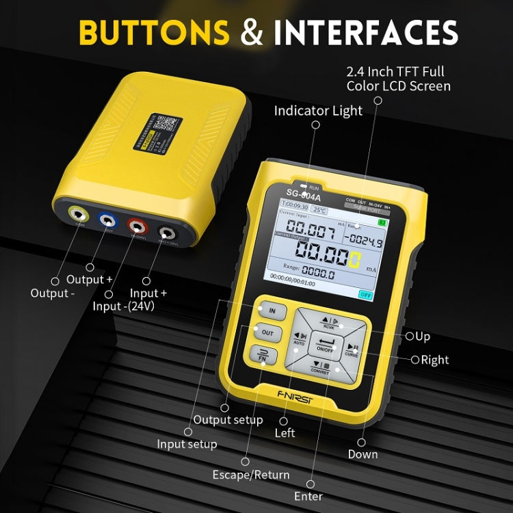 FNIRSI SG-004A 4-20mA Multi-Function Signal Generator Current Pressure Thermal Resistance Calibrator, EU Plug
