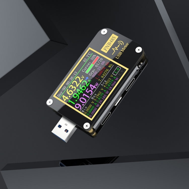 FNIRSI FNB48S USB Voltage Ammeter Multifunctional Fast Charge Tester, Specification: Bluetooth