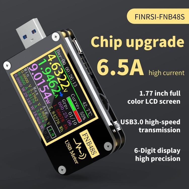 FNIRSI FNB48S USB Voltage Ammeter Multifunctional Fast Charge Tester, Specification: Bluetooth