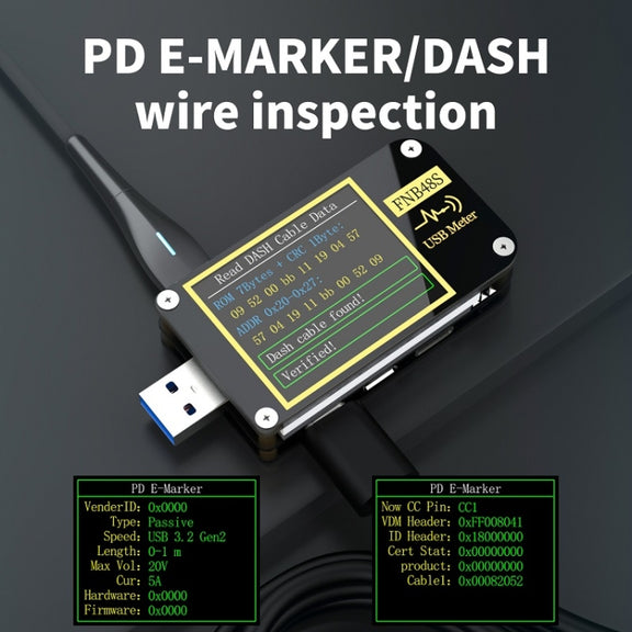 FNIRSI FNB48S USB Voltage Ammeter Multifunctional Fast Charge Tester, Specification: Bluetooth