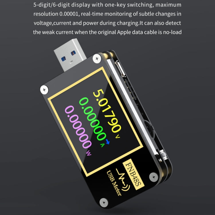 FNIRSI FNB48S USB Voltage Ammeter Multifunctional Fast Charge Tester, Specification: Bluetooth