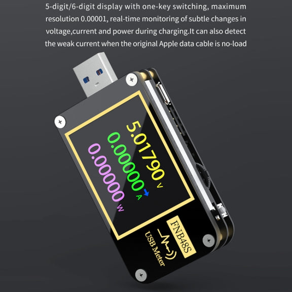 FNIRSI FNB48S USB Voltage Ammeter Multifunctional Fast Charge Tester, Specification: Bluetooth