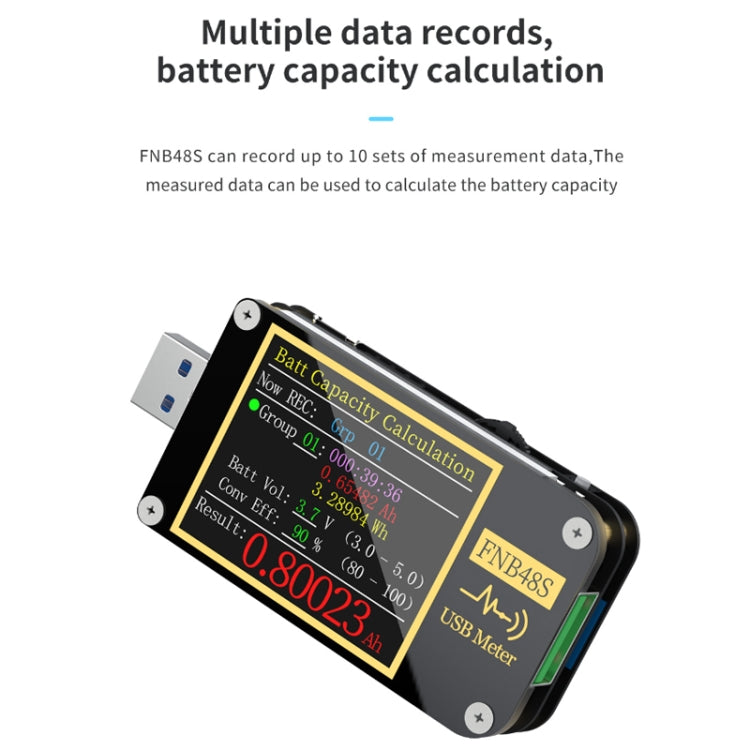 FNIRSI FNB48S USB Voltage Ammeter Multifunctional Fast Charge Tester, Specification: Bluetooth
