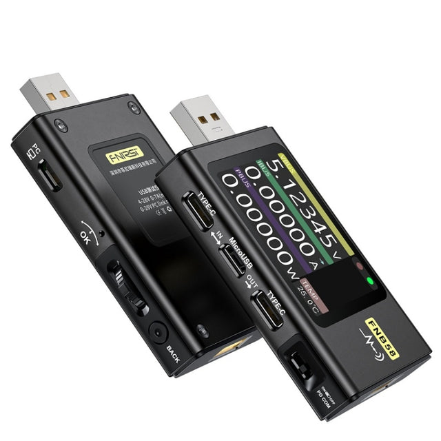 FNIRSI FNB58 USB Voltage Ammeter TYPE-C Fast Charge Power Tester, Specification: Without Bluetooth