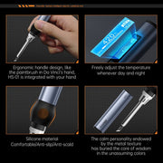 FNIRSI HS-01 Smart Soldering Iron Digital Display Portable Mini Soldering Station(Blue KR)