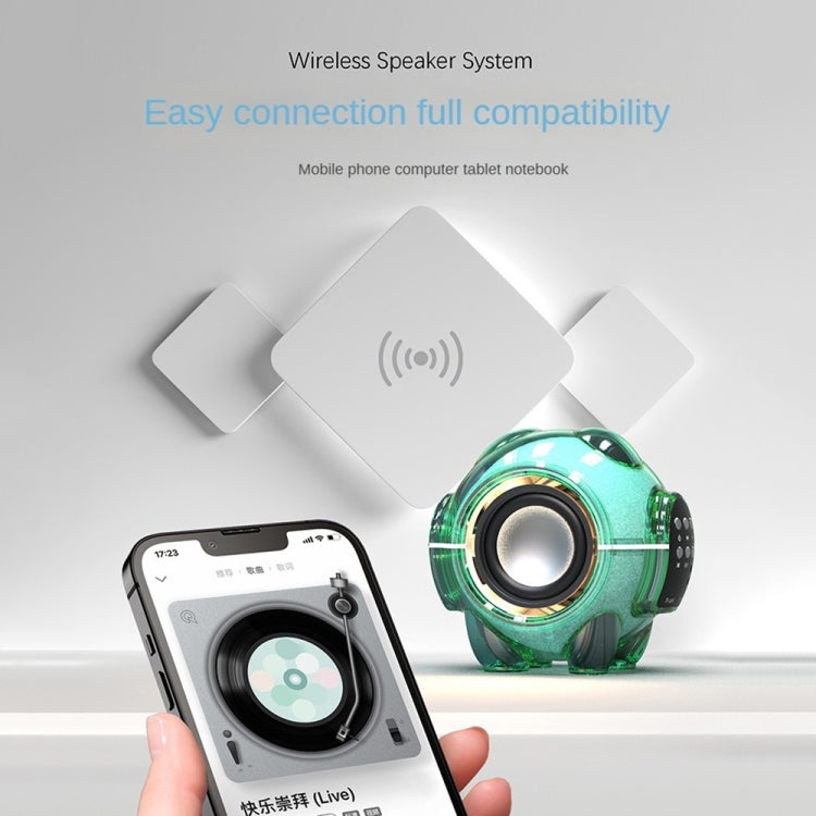 M18 Mini Space Panda Shape Wireless Bluetooth Speaker Desktop Portable Cartoon Audio(Black)
