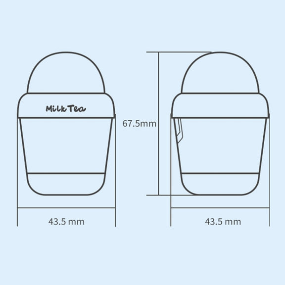 Y05 Cartoon Water Cup Shape Bluetooth Earphones Semi-in-ear HD Call Wireless Bluetooth Earphones(White)