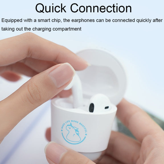 Y05 Cartoon Water Cup Shape Bluetooth Earphones Semi-in-ear HD Call Wireless Bluetooth Earphones(White)