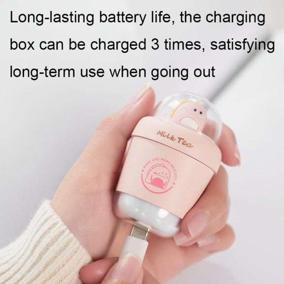 Y05 Cartoon Water Cup Shape Bluetooth Earphones Semi-in-ear HD Call Wireless Bluetooth Earphones(White)
