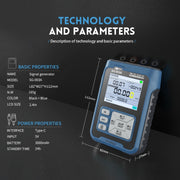 FNIRSI SG-003A Multifunctional PWM Signal Generator 4-20ma Voltage Current Calibrator, EU Plug(Blue)