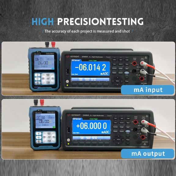 FNIRSI SG-003A Multifunctional PWM Signal Generator 4-20ma Voltage Current Calibrator, EU Plug(Blue)