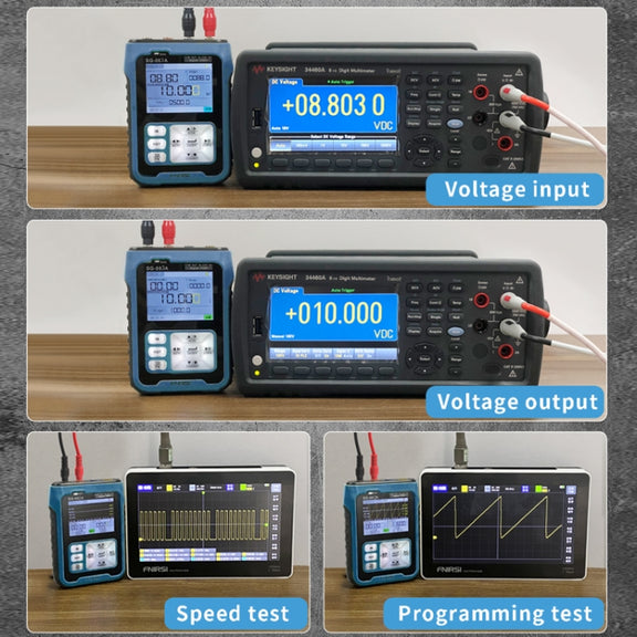 FNIRSI SG-003A Multifunctional PWM Signal Generator 4-20ma Voltage Current Calibrator, EU Plug(Blue)