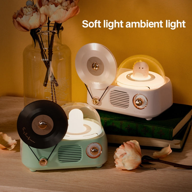 Y02 Retro Vinyl Record Player Wireless Bluetooth Speaker Ambient Light Aromatherapy Bluetooth Audio(Green)