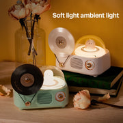 Y02 Retro Vinyl Record Player Wireless Bluetooth Speaker Ambient Light Aromatherapy Bluetooth Audio(Green)