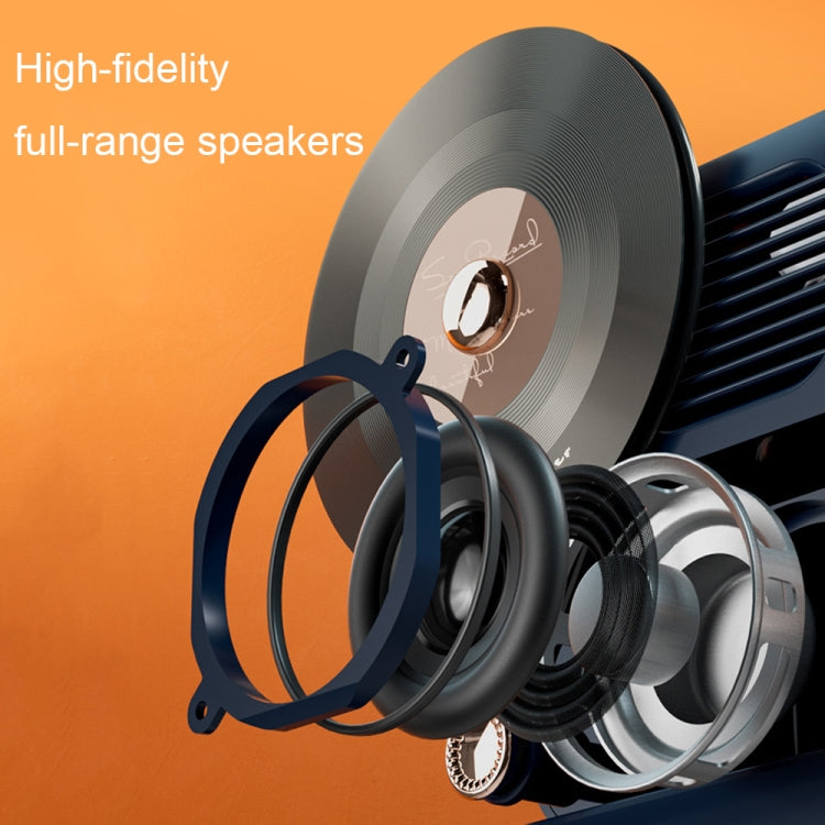 Y02 Retro Vinyl Record Player Wireless Bluetooth Speaker Ambient Light Aromatherapy Bluetooth Audio(Green)