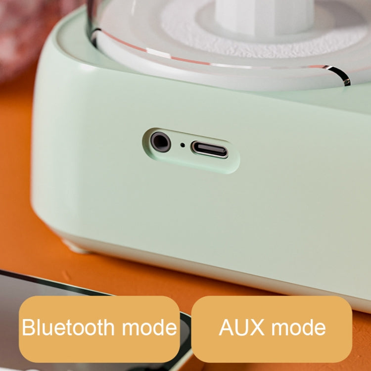 Y02 Retro Vinyl Record Player Wireless Bluetooth Speaker Ambient Light Aromatherapy Bluetooth Audio(Green)