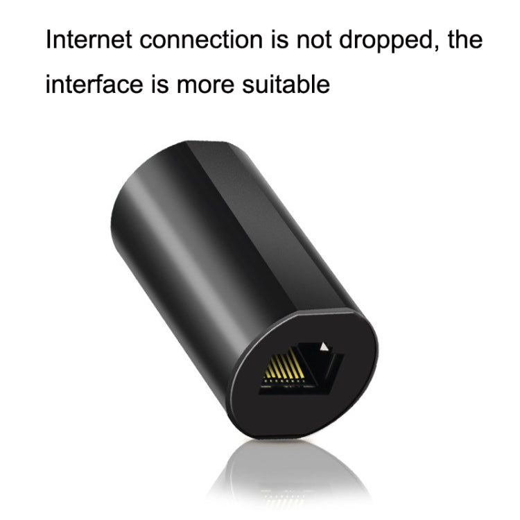 YM88013-Y Lightning Protection Version Network Straight-Through Head RJ45 Network Cable Double Pass Head(Black)