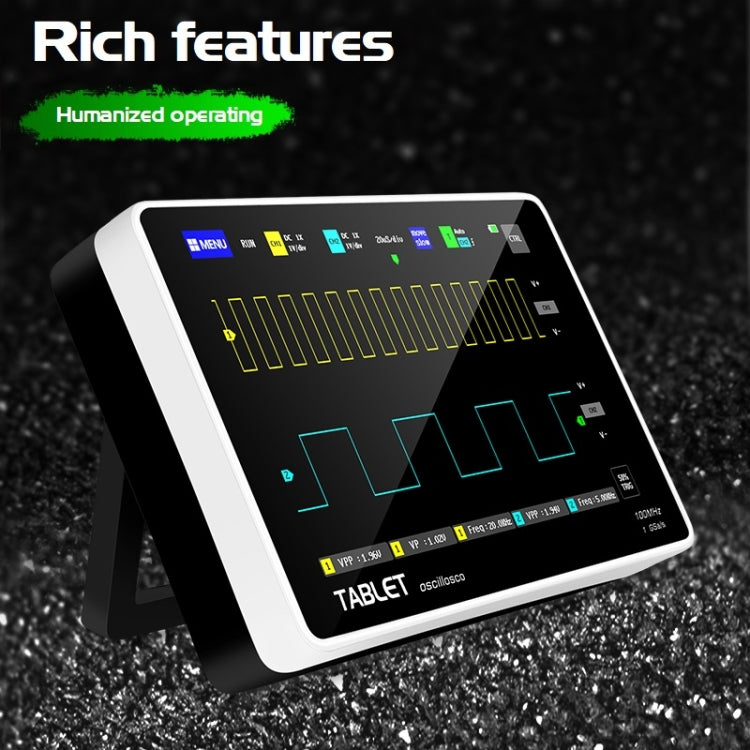 FNIRSI 1013D 1GS Sampling Dual Channel 100M Bandwidth Digital Oscilloscope, US Plug(English)