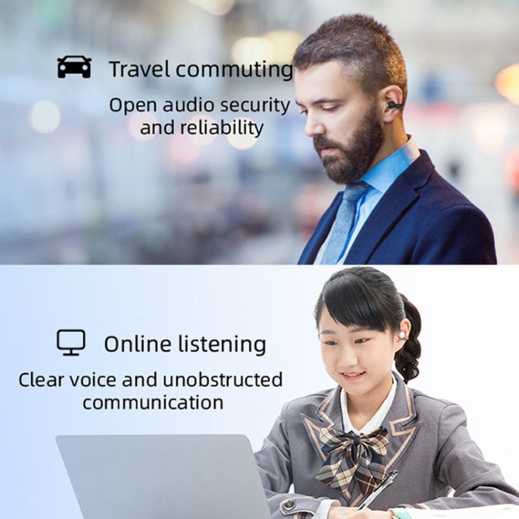 M-S8 Wireless Stereo Single Ear Clip-on Bluetooth Earphone(Black)