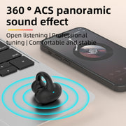 M-S8 Wireless Stereo Single Ear Clip-on Bluetooth Earphone(Black)