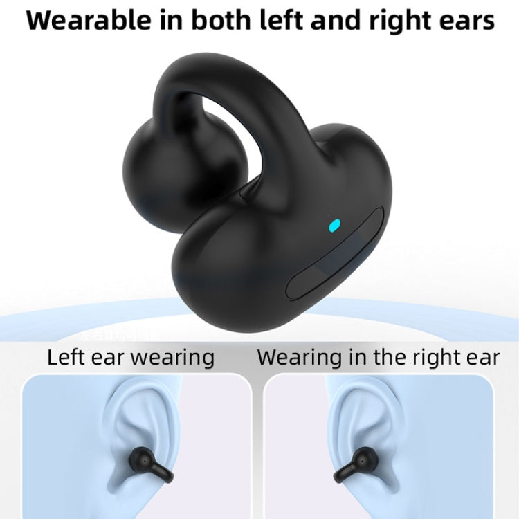 M-S8 Wireless Stereo Single Ear Clip-on Bluetooth Earphone(Black)