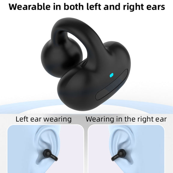 M-S8 Wireless Stereo Single Ear Clip-on Bluetooth Earphone(Black)