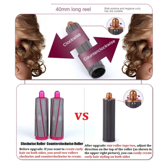 For Dyson Airwrap Hair Dryer HS01 / HS05 / HD08 18.6 x 4cm Upgraded Long Curling Barrels Nozzle  Golden