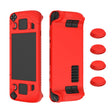 For Steam Deck Game Controller Soft Silicone Protective Cover Case With 4pcs Key Cap(Red) - free shipping - PMC TechLife - Order now!