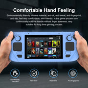 For Steam Deck Game Controller Soft Silicone Protective Cover Case With 4pcs Key Cap(Luminous Green)