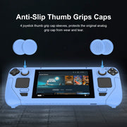 For Steam Deck Game Controller Soft Silicone Protective Cover Case With 4pcs Key Cap(Luminous Green)
