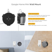 For Google Home Mini AhaStyle PT62 Wall Bracket Smart Speaker Bracket Black