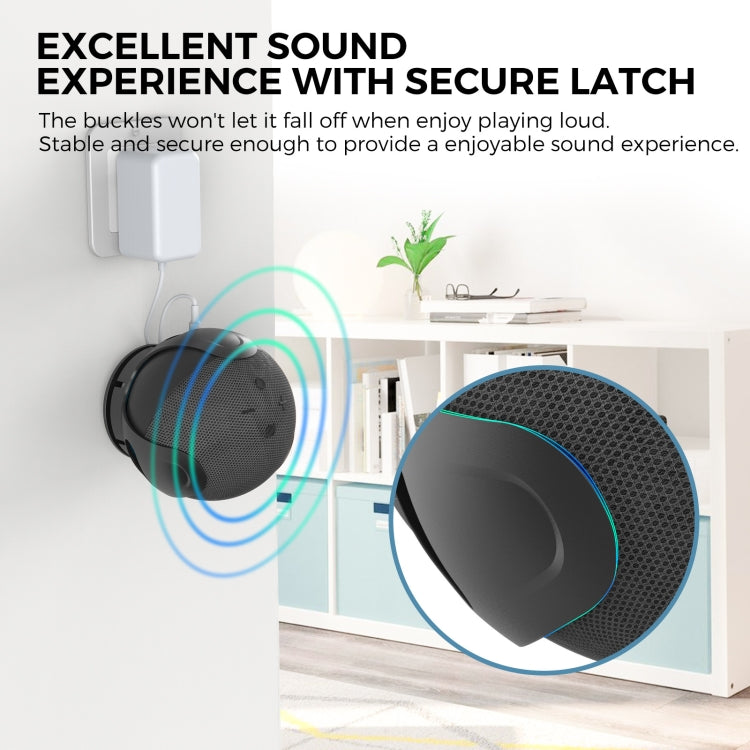 For Amazon Echo Dot 4/5 AhaStyle PT183 Speaker Wall Storage Stand(White)