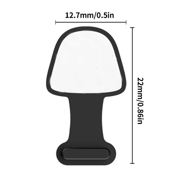 10pcs 8 Pin Mobile Phone Charging Port Silicone Anti-Dust Plug Back-adhesive Loss-proof Cover(Transparent)