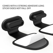10pcs USB-C/Type-C  Mobile Phone Charging Port Silicone Anti-Dust Plug Back-adhesive Loss-proof Cover(Black)