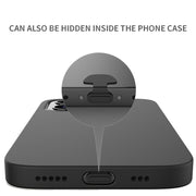 10pcs USB-C/Type-C  Mobile Phone Charging Port Silicone Anti-Dust Plug Back-adhesive Loss-proof Cover(Black)