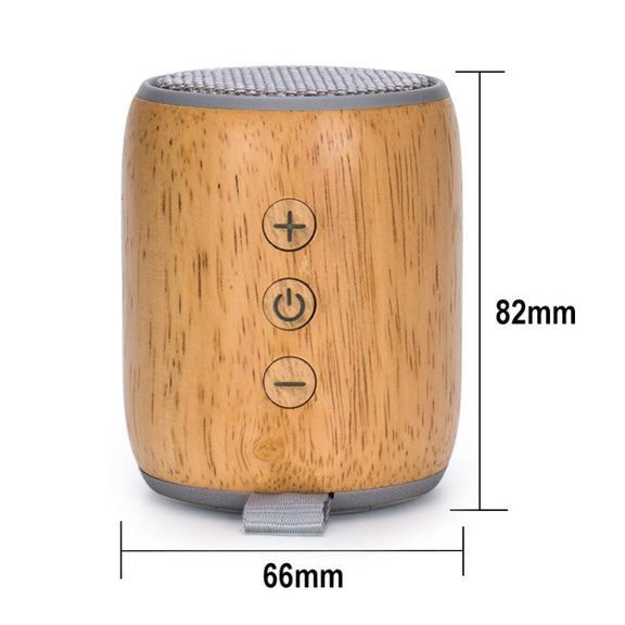 BT811 Mini Wooden Wireless Bluetooth Speaker Support TF Card & 3.5mm AUX(Silver Gray)