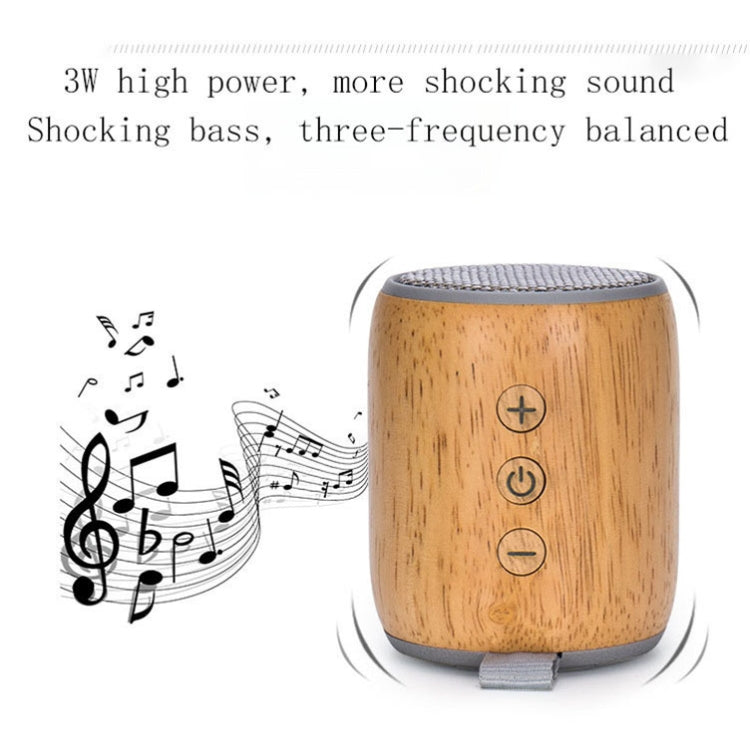 BT811 Mini Wooden Wireless Bluetooth Speaker Support TF Card & 3.5mm AUX(Silver Gray)