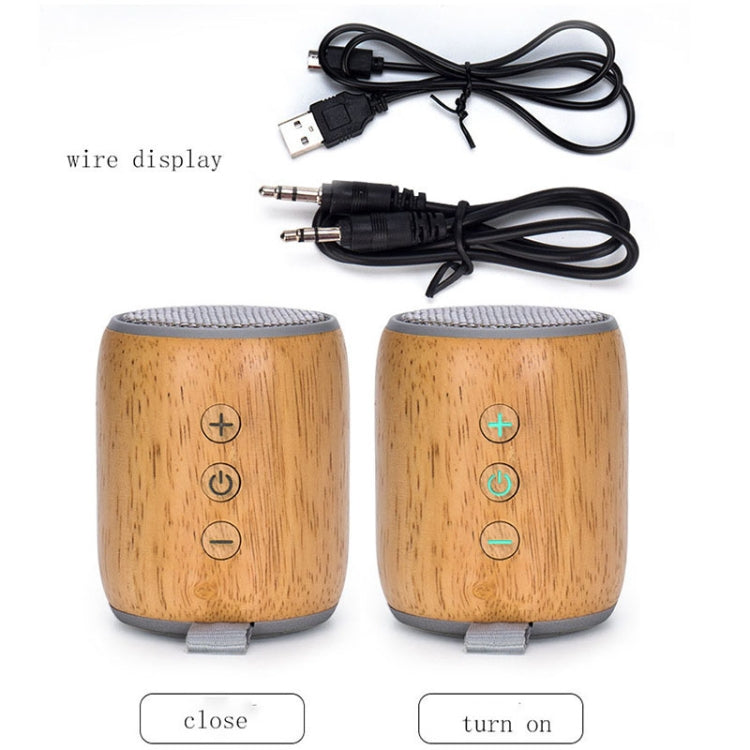 BT811 Mini Wooden Wireless Bluetooth Speaker Support TF Card & 3.5mm AUX(Silver Gray)