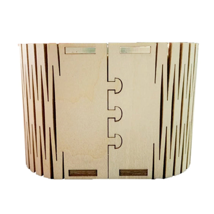 BT813X Solid Wood Ambient Light Wireless Bluetooth Speaker Home Night Light Wood Carving Pattern Audio(Wood Color)